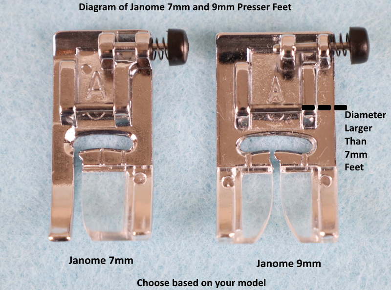 Janome Horizontal Sewing Machine Feet