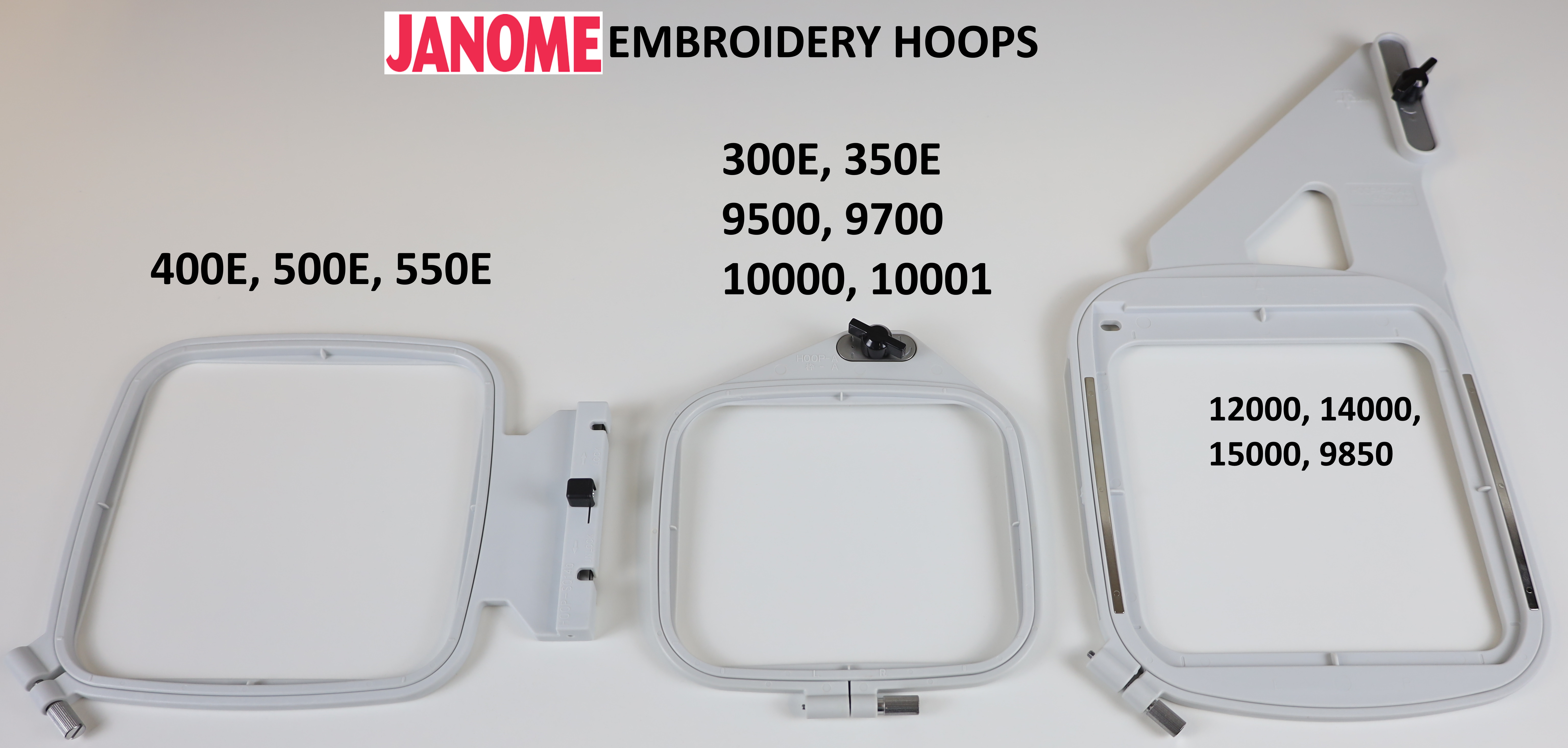Janome Embroidery Machine Hoops
