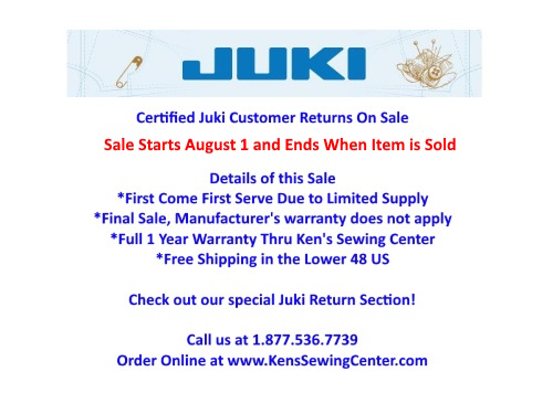 Juki Customer Return Sale