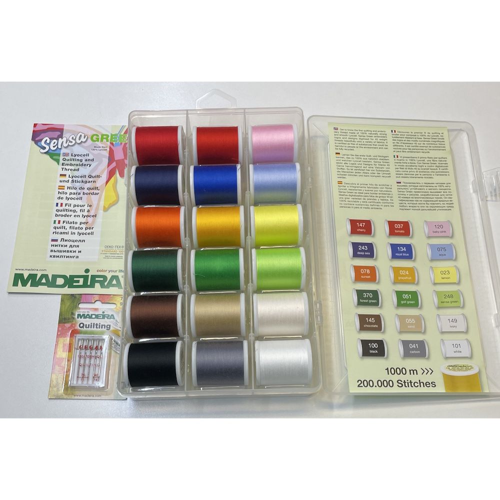 Madeira Sensa Green 40wt 18 Spool Quilting and Machine Embroidery Thread