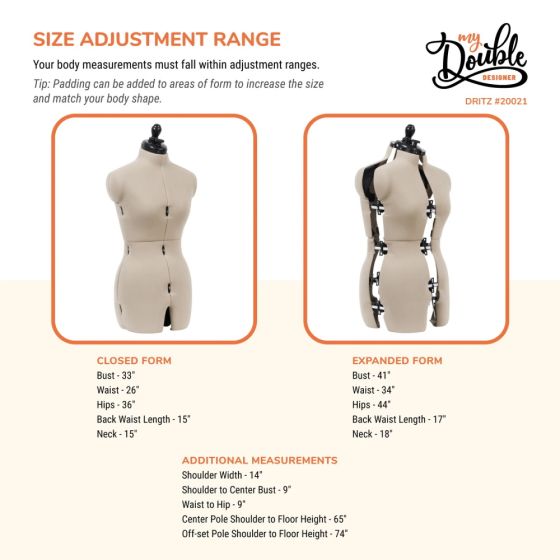 dritz simple fit dress form reviews Dress Form Fabric Cover, 100% Polyester 4-Way Stretch main image 0