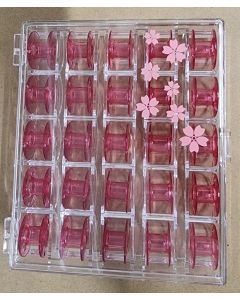 Janome Cherry Blossom Bobbins with Storage Case