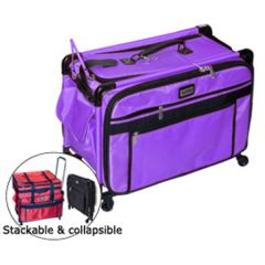Tutto 20 Inch Medum Sewing Machine Trolley on Wheels Purple
