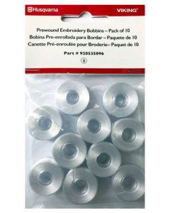Husqvarna Viking Premium Prewound Bobbins White - Pack of 10 (8, 9) 