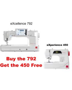 Elna 792 Pro Sewing and Quilting machine with Elna 450 Travel Machine Combo