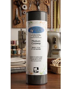 Ken's Sewing Medium Cutaway Black Embroidery Stabilizer 9 Inches x 10 Yard Roll - H426910