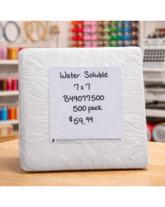 Water Soluble Topping Embroidery Stabilizer - 7 x 7 - 500 pack - B49077500