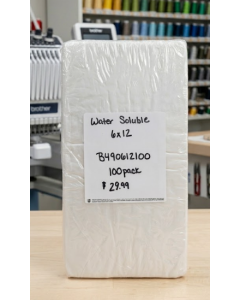 Water Soluble Topping Embroidery Stabilizer - 6 x 12 - 100 pack - B490612100