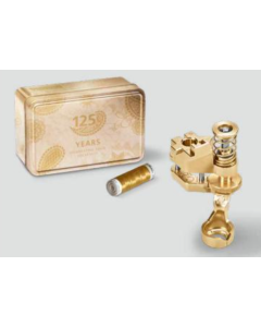 Bernina Adjustable Ruler Foot #72 Coated with Real Gold in Anniversary Tin with Gold Thread
