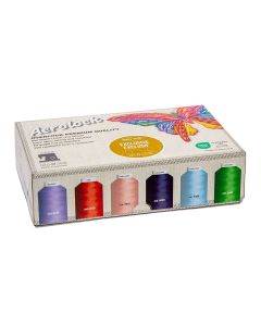 Baby Lock Exclusive Madeira Aerolock Mini King Thread Set- 24 cones 6 colors, 1320yd cones 