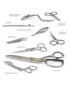 Elna 9 Piece Sewing Embroidery Quilting Scissor Set