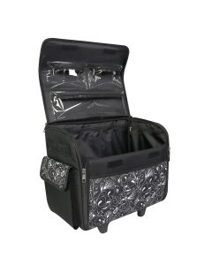 Everything Mary Rolling Sewing Machine Tote Black White EVM8800 