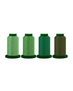 Exquisite Embroidery Thread Quartets Classic Greens Thread Set - 1183, 317, 988, & 240
