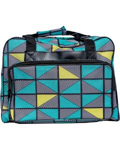 Janome Sewing Machine Tote in Geometric Green and Yellow 