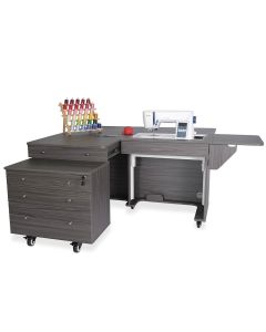 Kangaroo and Joey II Sewing Machine Cabinet in Grey