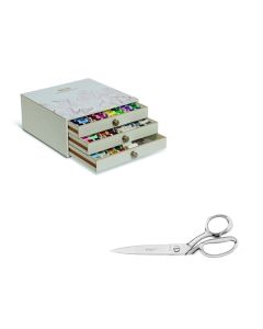 Baby Lock 194 Spool Madeira Rayon Thread Chest with Bonus 10 Inch Gingher Scissor
