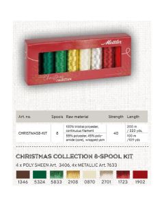 Mettler Christmas Collection 8 Spool Thread Set