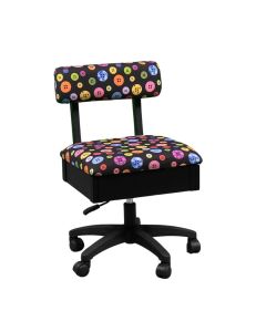 SewFine Hydraulic Sewing Chair Colorful Buttons Print