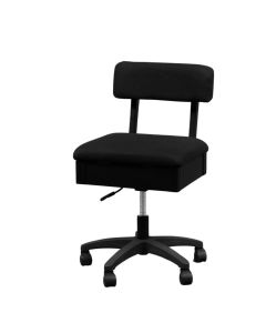 SewFine Hydraulic Sewing Chair in Midnight Black