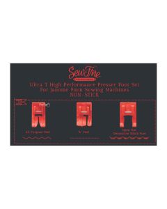 SewFine Ultra T High Performance Sewing Machine Foot Set for Janome 9mm Models 