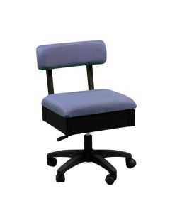 SewFine Hydraulic Sewing Chair in Malta Blue