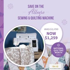 Baby Lock Allegro Quilting and Sewing Machine You Pick $129.90 Bonus Kit 