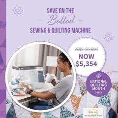 Baby Lock Ballad Quilting and Sewing Machine with Free $594 Bonus Kit