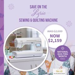 Baby Lock Lyric Sewing and Quilting Machine BLMLR with Huge Bonus Kit