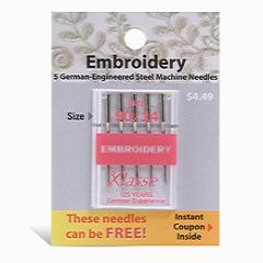 Klasse Embroidery Needle 90/14 - 5 Pack