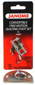 Janome Convertible Freemotion Quilting Foot Set for 1600P