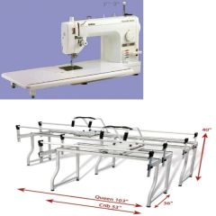 Brother PQ1600S and Grace Q-Zone Queen Quilting Frame + Speed Control