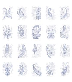 DIME Inspirations Embroidery Designs #14 Paisley Perfection