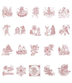 DIME Inspirations Collection Embroidery Designs #19 Vintage Holidays