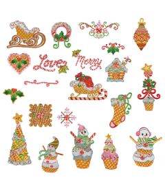 DIME Inspiration Collection Embroidery Designs #22 Christmas Confections