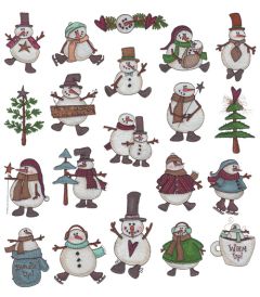 DIME Inspiration Collection Embroidery Designs #32 Snow Pals