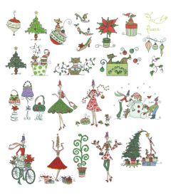 DIME Inspiration Collection Embroidery Designs #40 Lu-lu Christmas