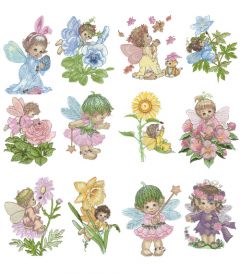 DIME Inspiration Collection Embroidery Designs #47 Morehead Blossom Tots