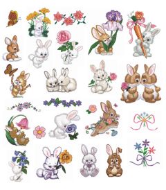 DIME Inspiration Collection Embroidery Designs #48 Morehead Bountiful Bunnies