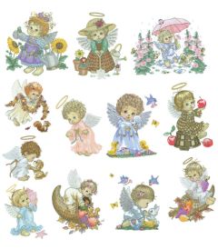 DIME Inspiration Collection Embroidery Designs #54  Morehead Large Angels