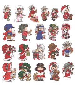DIME Inspiration Collection Embroidery Designs #64 Morehead Undercover Kids Christmas