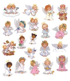 DIME Inspiration Collection Embroidery Designs #65 Morehead Watercolor Angels