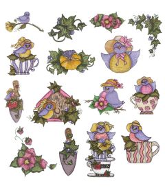 DIME Inspiration Collection Embroidery Designs #67 Susan Schmitz Bluebirds
