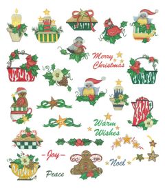 DIME Inspiration Collection Embroidery Designs #68 Susan Schmitz Enamel Christmas