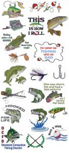 Designs in Machine Embroidery #94 Fishing Greatest Hits