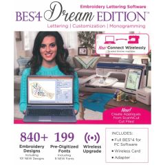 Brother BES4 Dream Edition Embroidery Letting Software with Wireless Upgrade Kit