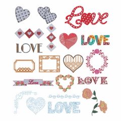 DIME Designs in Machine Embroidery #92 Lots of Love Embroidery Designs
