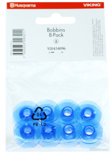 Husqvarna Viking Plastic Bobbins 8 pack - Blue (8) 920434096