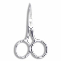 Famore Cutlery 4in Large Ring Fine Point Curved Embroidery Scissor