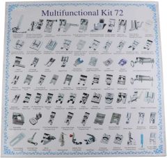 Multifunctional 72 Piece Sewing Machine Foot Kit for Many Brand