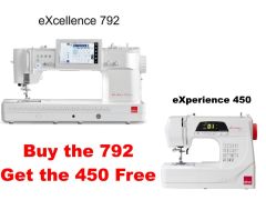 Elna 792 Pro Sewing and Quilting machine with Elna 450 Travel Machine Combo Offer